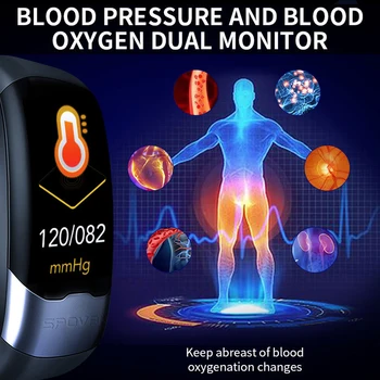 Smart Apyrankę HRV Širdies ritmas, Kraujo Spaudimo Monitorius 