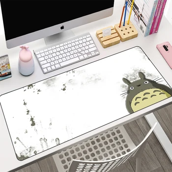 Pelės Padas 800x300mm Anime Totoro XXL Mousepads Pelės Žaidėjus Žaidimų Pelės kilimėliai Didelis PC pūlingas Klaviatūros, Pelės Kilimėlis, Stalo Patiesalai Kawaii