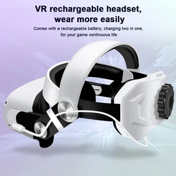 VR Ausines Patobulintas Reguliuojamas Galvos Dirželis su Baterija Virtualios Realybės Lankelis Pagalvėlė Pakeisti Priedų Laikiklis
