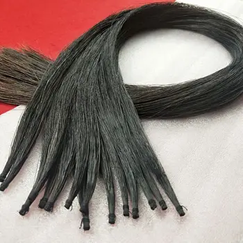 15 kekių grynas natūralus juodasis smuikas lankas plaukai, juodi plaukai surišti į uodegą lankas plaukų, arklio plaukai, erhu asiūklio plaukų, 92-95 cm