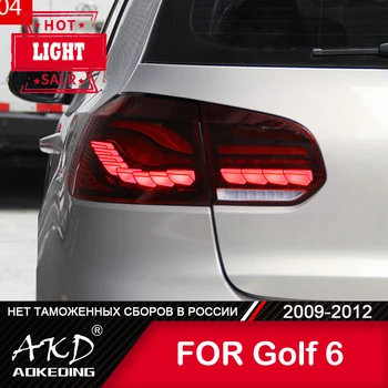Galinio Žibinto VW Golf 6 2009-2012 R20 MK6 LED galinius Žibintus Rūko Žibintai, Dieniniai Žibintai DRL Tuning Automobilius Automobilių Reikmenys