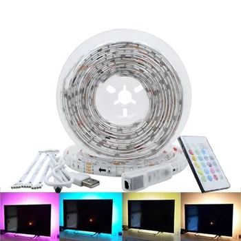 MINI LED Šviesos Juostelės, WIFI Valdiklis USB RGB5050 DC5V 2M 5M Lanksti Lempa Juosta TV Foną, Epoksidinės Vandeniui Šviesos Eilutę