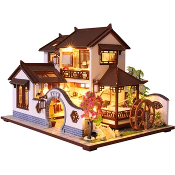 Vaikams, Žaislai, Lėlės, Namai Baldai Surinkti Mediniai Miniatiūriniai Lėlių 