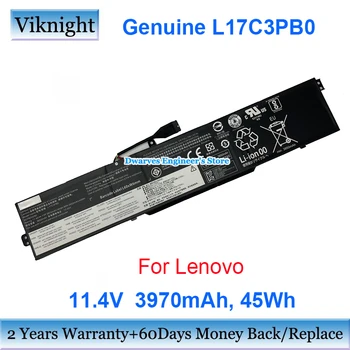 Originali Lenovo L17C3PB0 Baterija Lenovo nešiojamą kompiuterį 11.4 V 3970mAh 45Wh 3ICP6/54/90 Li-ion daugkartinio Įkrovimo Baterijos
