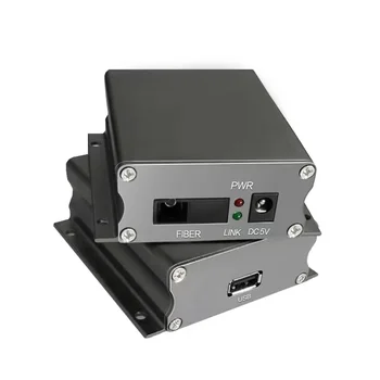 500 Metrų USB2.0 /1.1 Ilgintuvai Per optinio Pluošto Media Konverteriai Vieno KVM kontrolės pramonės USB fotoaparatai ,spausdintuvai, skeneris