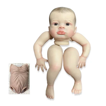 NPK 20inch Baigė Reborn Baby Doll Dydis Jau Dažytos Lanny Tikroviška Minkštos Lanksčios apdailos Lėlės Dalys
