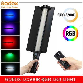 Godox LC500R 2500K-8500K Bi-Color Full RGB LED Light Stick Apšvietimo Efektai CRI 96 TLCI 98 su Nuotolinio Valdymo & Barndoor