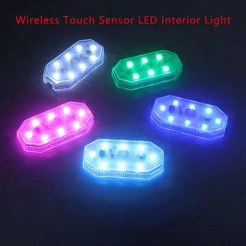 Wireless Touch Jutiklio, LED Interjero Šviesos Lempa Automobilių Koja Aplinkos Šviesos