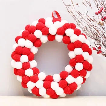 2019 nauja 30cm kalėdų kamuolys vainikas Girliandas Vestuvių sienų Apdailai Fone Namų durų Kalėdų Eglutės Ornamentu Durų Girliandas Šalis