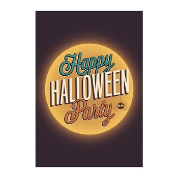 Lauko Ir Vidaus Vėliavėles Laimingas Halloween Party Full Moon Sukurta Su Dvipusis Spausdinimas Dekoratyvinis Sodas Reklama