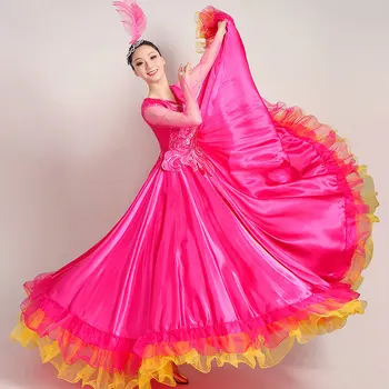 Didelis sijonas kostiumas Atidarymo šokio suaugusių Patelių-Naujo stiliaus atmosfera dainų ir šokių Didelės scenos Šokio spektaklis sijonas
