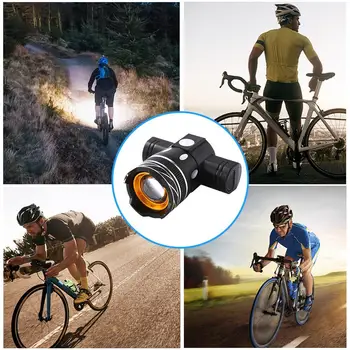 LED Fahrrad Priekiniai Licht USB Aufladbare Laterne 1200mAh Einstellbare Zoom Dviratį Scheinwerfer Radfahren Taschenlampe MTB Zubehör