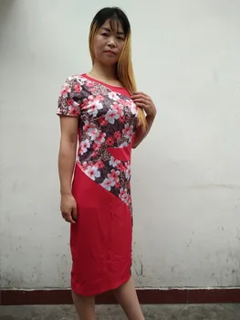 Moteriški Elegantiški Colorblock Kratinys Patikrinti, raudona trumpas sleevesWear Dirbti Verslo OLIS Šalies Bodycon Ruožas Suknelė
