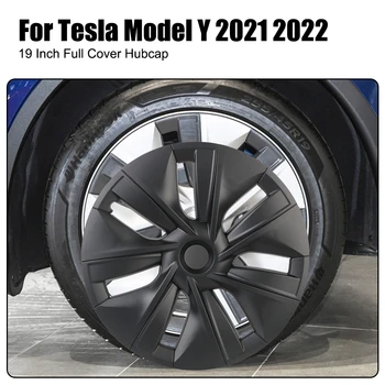 4PCS Stebulės Dangtelis Pilnas draudimas, Automobilių Hubcap Už Tesla Model Y 2021 2022 Pakeitimo Varantys Dangteliu Rinkinys, 19 Colių Automobilių Reikmenys
