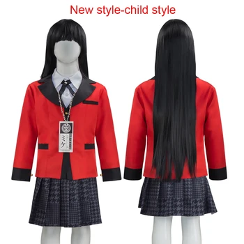 Naujas Anime Kakegurui Vaikų Cosplay Kostiumų Jabami Yumeko Cosplay Kostiumų Japonijos vidurinės Mokyklos Uniformą Halloween Party Set