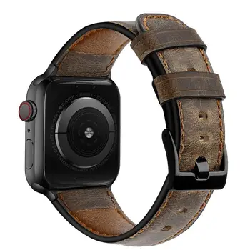 Odinis dirželis, Apple watch band 44mm 40mm 42mm 38mm Retro Karvė watchband už iWatch apyrankė 