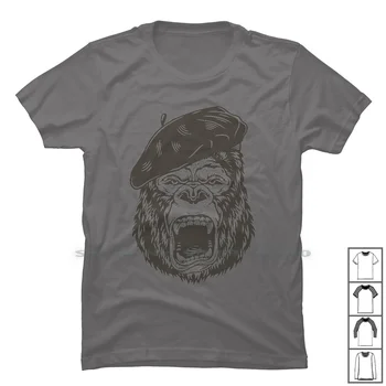 Gorila , Beždžionė Marškinėliai 100% Medvilnė, Gorila Gyvūnų Europa Virvę Vienuolis Serga Iki Eikite Gyvūnai