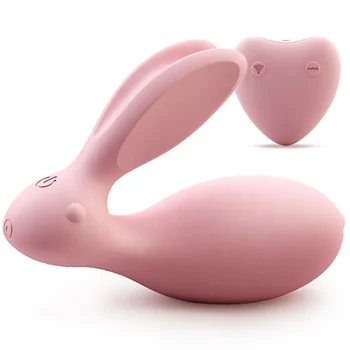 Belaidžio Valdymo Vibratorius, USB Mokestis Triušio Patelė Masažas Meilės Kiaušinių G Spot Klitorio Sekso Žaislai Moteris Suaugusiųjų Erotinis Žaislas