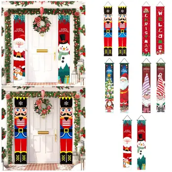 Pakartotinai Namų Poliesteris Laimingų Naujųjų Metų Kalėdos Durų Kabo Dekoro Ornamentą Kalėdų Kupletai Kalėdų Reklama