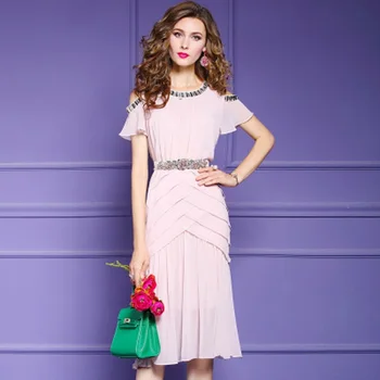 Dizaineris 2021 nauja seksuali Šifono suknelė Moterų klubo Retro lady Atostogų Šalis Suknelė Plius Dydis 3xl Kietas Womanliness Nagų granulių suknelės