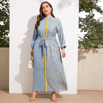 Naujas Plius Dydis 4XL Kaftan Abaja Moterų Musulmonų Maxi Suknelės Dubajus Turkija Caftan Arabų Skraiste Ramadanas Eid Abayas Suknelė Moroocan Vestidos
