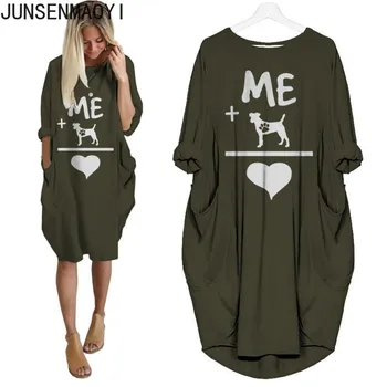 2022 Nauja, T-Shirt Moterims, juokingas šuo spausdinti dovana mergaitei Marškinėlius Grafinis Tees Moterų Off Grafikos Suknelė