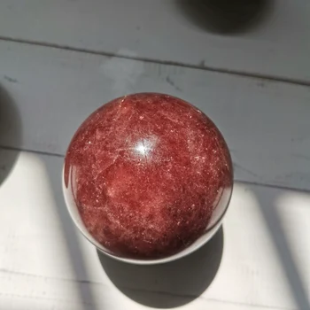 Apie 6-7cm Gamtos raudonos braškės kvarco rutuliukai, Kristalų, brangakmenių srityje meditacija, reiki gydymo chakra namų dekoro