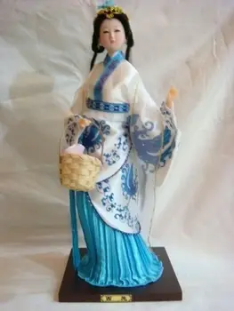 Exuqisite Rytų Kinijos Klasikinės Broider Lėlės Gražus Kinijos Mergina Statula No. 5