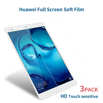 3pcs Tablet Apsaugos PET Plėvelė Huawei MediaPad M2 M3 Lite Pro 8.0 8.4 10.1 Colių Ekrano Gynėjas Tabletės Plėvelė (Ne Stiklo)
