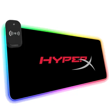Belaidžio Įkrovimo RGB Pelės Mygtukai LED Žaidimų HYPEPX Kilimėlis Kompiuterio Priedai Žaidimas Kilimėliai priešslydžio sistema, Šviesos Nešiojamojo kompiuterio Stalas Mat Kietas Kilimas