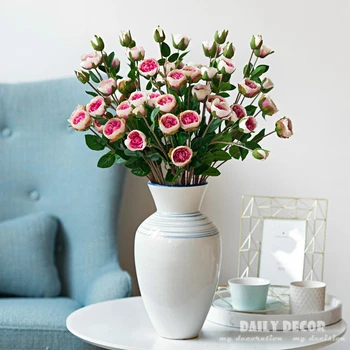 10vnt /daug ! 5 vadovai aukštos kokybės anglų rožės netikrą dekoratyvinių rožių žiedų vestuvių dirbtinių gėlių didmeninė