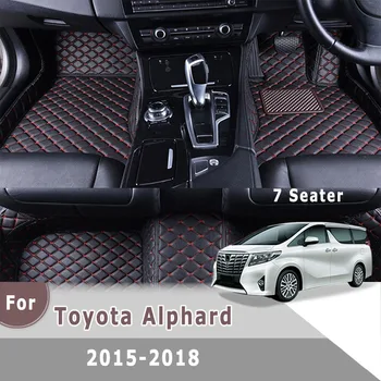 RHD Kilimai Toyota Alphard 2018 m. 2016 m. 2017 m. 2015 m. (7 sėdimos vietos) Automobilių Kilimėliai Auto Reikmenys Vandeniui Raštas Pėdos Pagalvėlės