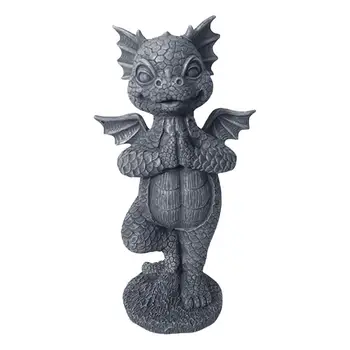 Dragon Sodo Skulptūros Dervos Dragon Dekoracija Sode Meno Jogos Drakono Figūrėlė Amato Skulptūros Darbalaukio Kiemo Vejos