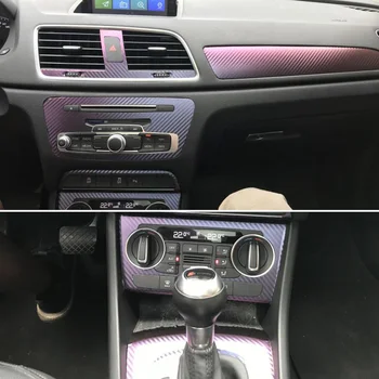 Audi Q3 2013-2018 M. Vidaus reikalų Centrinės Valdymo Skydo Durų Rankena (3D/5D Anglies Pluošto Lipdukai Lipdukai Automobilio stilius Accessories