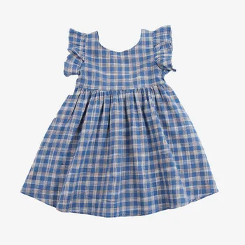 2020 karšto pardavimo Vaikų mergaičių naujas mados vasaros suknelė drabužiai vaikams mielas pledas medvilnės princesė suknelė mergaitėms 2-7 metų !