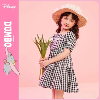 Disney Vaikams Apsirengti Mergina Tiktų Austi Fabri trumpomis Rankovėmis Suknelė Vasaros Odos Draugiškas Vėdinimo Puikus Dumbo Suknelė Mergaitėms