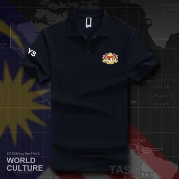 MYS malaizijos polo marškinėliai vyrams trumpomis rankovėmis balti ženklai spausdinami šalies 2018 medvilnės tautos emblema nauja mada