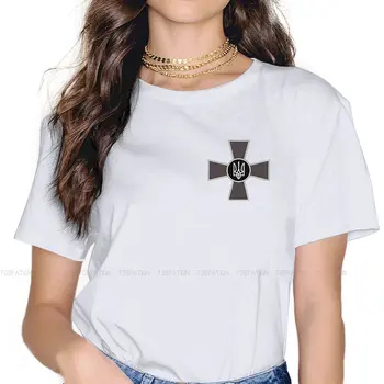 Emblema ukrainos Ginkluotųjų Pajėgų Marškinėlius Moteris, Mergina Zelensky Kariuomenės Emblema Armijos Pagrindinių Laisvalaikio Susagstomi Marškinėliai